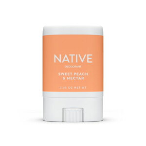 yAJEH}[gizlCeBu fIhg XEB[gs[`lN^[̍ ~jgxTCY 10g Native Deodorant Sweet Peach & Nectar Mini Travel Size 0.35 oz. y񂹏iz