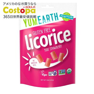 yő2000~OFFN[|zyAJEH}[gizA[X I[KjbN Xgx[RX Oet[ 142g YumEarth Organic Strawberry Licorice, Gluten Free 5 oz Bag y񂹏izy