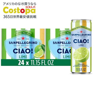 �T���y���O���m �`���I�I�[���V���K�[ ���C�� �X�p�[�N�����O�E�H�[�^�[ �e11.15�t�ʃI���X 24�� Sanpellegrino Ciao! Zero Sugar, Lime Sparkling Water, 11.15 fl oz Each, 24 Cans �y�����񂹏��i�z�y���킹�Ĕ�
