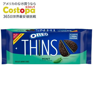 yAJEH}[gizII VY ~g N[ N` `R[g ThCb` NbL[ xCNh 11.78 IX OREO Thins Mint Creme Crunchy Chocolate Sandwich Cookies, Baked, 11.78 oz y