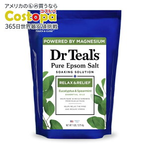 yAJEH}[gizhN^[eB[Y Gv\\g }OlVE \[N [JXyA~gz 3.175kg Dr Teal's Epsom Salt Magnesium Soak Relax & Relief with Eucalyptus & Spearmint 3.175kg y