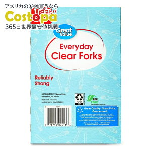 yő2000~OFFN[|zyAJEH}[gPBzO[go[ vX`bNGufCNAtH[N 100{ Great Value Plastic Everyday Clear Forks, 100 Count y񂹏izy