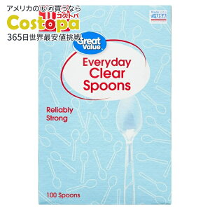 yő2000~OFFN[|zyAJEH}[gPBzO[go[ vX`bN gNAXv[ 100{ Great Value Plastic Everyday Clear Spoons, 100 Count y񂹏izy