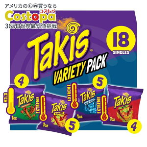 yő2000~OFFN[|zyAJEH}[giz^LX oGeBpbN A\[g [hgeB[`bvX 28g 18 Takis 18 pc / 1 oz Variety Pack, Assorted Rolled Tortilla Chips y