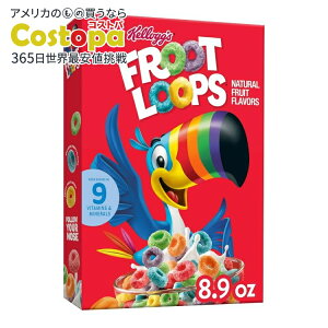 yAJEH}[gizPbO t[c[v VA IWi 252g Kellogg's Froot Loops Breakfast Cereal, Kids Cereal, Family Breakfast, Original, 8.9oz y񂹏izy킹Ĕz