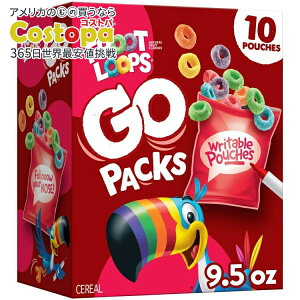 yAJEH}[gizPbO t[c[v S[pbN VA IWi 27g×10ܓ Kellogg's Froot Loops Go Packs Cereal Original, 9.5oz Box (10 Pouches) y񂹏izy킹Ĕ
