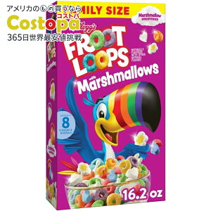 yAJEH}[gizPbO t[c[v t@~[TCY IWi }V} 459g Kellogg's Froot Loops Family Size, Original with Marshmallows, 16.2oz Box (1 Box) y񂹏izy