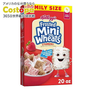 yAJEH}[gizPbO tXebh ~jEB[g VA t@~[TCY Xgx[ 567g Kellogg's Frosted Mini-Wheats Breakfast Cereal, Family Size, Strawberry, 20oz Box (1 Box) y