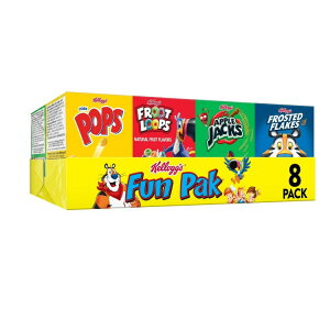 yAJEH}[gizPbO HVA oGeBpbN 8 Kellogg's Breakfast Cereal Variety Pack, 8.56oz Tray (8 Boxes) y񂹏iz