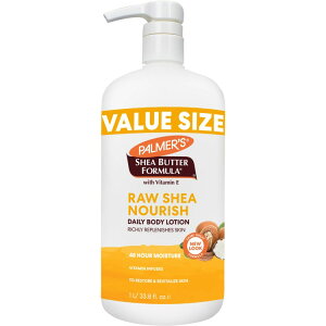 yAJEH}[gizp[}[Y VAo^[ tH[~ [VA {fB[V p 1L o[TCY Palmer's Shea Butter Formula Raw Shea Nourishing Body Lotion for Dry Skin, 33.8 fl. oz. 