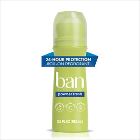 バン アンティパースピラント デオドラント インビジブルロールオン 男女兼用 パウダーフレッシュ 100g Ban Antiperspirant Deodorant Invisible Roll-On for Women and Men, Powder Fresh, 3.5 oz 【お取り寄せ商品】