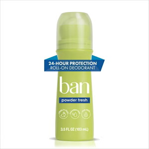 yAJEH}[gizo AeBp[Xsg fIhg CrWu[I jp pE_[tbV 100g Ban Antiperspirant Deodorant Invisible Roll-On for Women and Men, Powder Fres