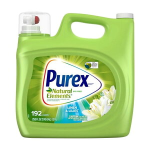 yAJEH}[gizs[bNX i`Gc t̐p l[Y̍ 7.4L 192 eʃTCY Purex Natural Elements Liquid Laundry Detergent, Linen & Lilies, 250 fl oz