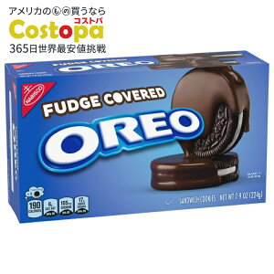 �I���I �t�@�b�W�R�[�e�B���O �`���R���[�g�T���h�C�b�`�N�b�L�[ 224g OREO Fudge Covered Chocolate Sandwich Cookies, 7.9 oz �y�����񂹏��i�z