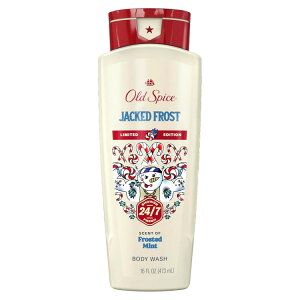 yAJEH}[gizI[hXpCX {fBEHbV zf[ WbNhtXg tXebh~g 473ml Old Spice Body Wash for Men, Holiday Limited Edition Jacked Frost, Frosted Mint 16 