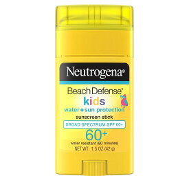 【アメリカウォルマート品】ニュートロジーナ ビーチディフェンス キッズ 日焼け止めスティック SPF60+ 42g Neutrogena Beach Defense Kids Sunscreen Stick SPF 60+, 1.5 oz 【お取り寄せ商品】【合わせて買いたい】