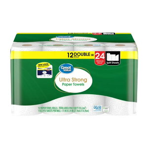 yXߋő勉MAX4000~OFFN[|zyAJEH}[gizO[go[ EgXgO y[p[^I zCg _u 12[ Great Value Ultra Strong Paper Towels, White, 