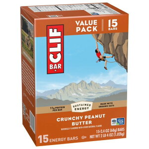 �N���t�o�[ �G�i�W�[�v���e�C���o�[ �N�����`�[�s�[�i�b�c�o�^�[ 15�{�� CLIF BAR Energy Protein Bars, Crunchy Peanut Butter, 15ct �y�����񂹏��i�z
