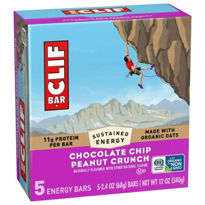 �N���t�o�[ �G�i�W�[�v���e�C���o�[ �`���R�`�b�v�s�[�i�b�c�N�����` 5�{�� CLIF BAR Energy Protein Bars, Chocolate Chip Peanut Crunch, 5ct �y�����񂹏��i�z