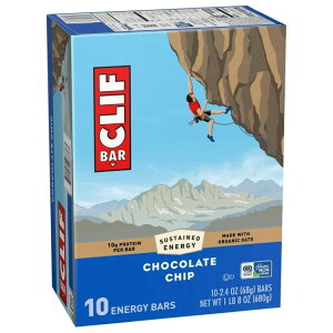 �N���t�o�[ �G�i�W�[�v���e�C���o�[ �`���R�`�b�v 10�{�� CLIF BAR Energy Protein Bars, Chocolate Chip, 10 Pack �y�����񂹏��i�z