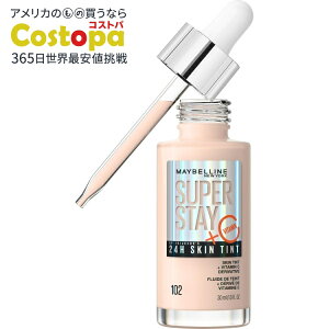 ���C�x���� �X�[�p�[ �X�e�C �Œ�24���� �X�L���e�B���g �r�^�~��C�z�� 102 ��30mL Maybelline Super Stay Super Stay Up to 24HR Skin Tint with Vitamin C, 102, 1 fl oz �y�����񂹏��i�z