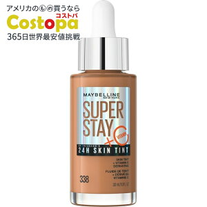 ���C�x���� �X�[�p�[ �X�e�C �Œ�24���� �X�L���e�B���g �r�^�~��C�z�� 338 ��30mL Maybelline Super Stay Super Stay Up to 24HR Skin Tint with Vitamin C, 338, 1 fl oz �y�����񂹏��i�z