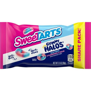 �X�E�B�[�g�^�[�c �O�~ �n���[�Y �u���[�p���` �X�g���x���[�N���[�� ��99g SweeTARTS Gummy Halos, Candy, Blue Punch and Strawberries and Cream, 3.5 oz �y�����񂹏��i�z