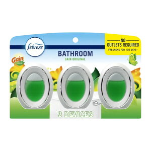 yAJEH}[gizt@u[Y oX[pLF QC IWi̍ 3 Febreze Odor-Fighting BATH Air Freshener, Gain Original Scent, 3 Count y񂹏izy킹Ĕ