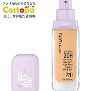 ���C�x���� �X�[�p�[ �X�e�C ���~�}�b�g �t�@���f�[�V���� ���C�N�A�b�v 220 ��30mL Maybelline Super Stay Lumi-Matte Foundation Makeup, 220, 1 fl oz �y�����񂹏��i�z