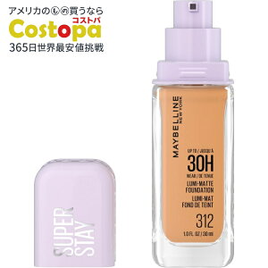 ���C�x���� �X�[�p�[ �X�e�C ���~�}�b�g �t�@���f�[�V���� ���C�N�A�b�v 312 ��30mL Maybelline Super Stay Lumi-Matte Foundation Makeup, 312, 1 fl oz �y�����񂹏��i�z