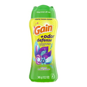 yAJEH}[gizQC{I[_[fBtFX ptr[Y X[p[tbVuXg̍ 345g Gain + Odor Defense In-Wash Scent Booster, Super Fresh Blast Scent, 12.2 oz y