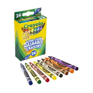 yAJEH}[gizN EgN[ EHbVu N 24FZbg qp wZ A[gpi Crayola Ultra-Clean Washable Crayons, 24 Ct, School Supplies for Kids, Gifts for Kids y