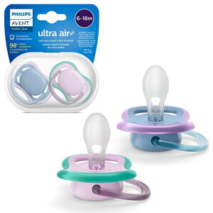 yAJEH}[giztBbvX Axg EgGA Ԃ u[nbV^bVCbN 6?18p 2 SCF085/34 Philips Pacifier 6-18M, Blue Hush / Lush Lilac, 2 Pack, y