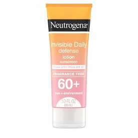 【アメリカウォルマート品】ニュートロジーナ インビジブル デイリーディフェンス 日焼け止めローション SPF60+ 88mL Neutrogena Invisible Daily Defense Sunscreen Lotion, SPF 60+, 3.0 oz 【お取り寄せ商品】【合わせて買いたい】