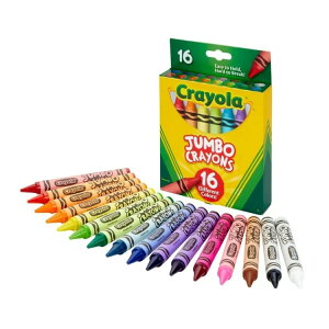 yAJEH}[gizN W{N 16FZbg cpN ct wZ Crayola Jumbo Crayon Set, 16 Ct, Kindergarten School Supplies, Toddler Crayons y񂹏iz