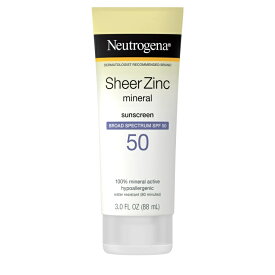 【アメリカウォルマート品】ニュートロジーナ シアージンク ドライタッチ サンスクリーンローション SPF 50 88ml Neutrogena Sheer Zinc Dry-Touch Sunscreen Lotion with SPF 50, 3 fl. oz 【お取り寄せ商品】【合わせて買いたい】