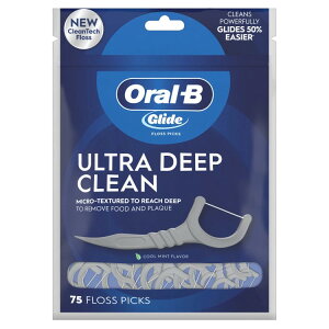 �I�[����B �O���C�h �E���g���f�B�[�v�N���[�� �t���X�s�b�N 75�{���� OralB Glide Ultra Deep Clean Floss Picks 75 Count �y�����񂹏��i�z