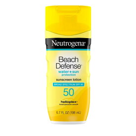 【アメリカウォルマート品】ニュートロジーナ ビーチディフェンス 日焼け止めローション SPF50 オイルフリー 198mL Neutrogena Beach Defense SPF 50 Sunscreen Lotion, Oil-Free, 6.7 oz 【お取り寄せ商品】