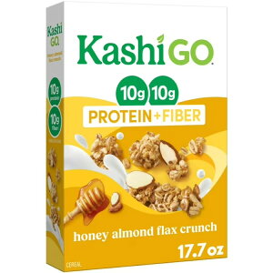 �J�V �S�[ �v���e�C���V���A�� �n�j�[�A�[�����h�t���b�N�X�N�����` 502g Kashi GO Protein Cereal, 10g Protein, 10g Fiber, Honey Almond Flax Crunch �y�����񂹏��i�z