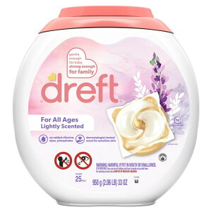yAJEH}[gizhtg xr[p ܃pbN e qɂ₳h ق̂ȃx_[̍ 25 Dreft Baby Laundry Detergent XL Pacs, Sensitive Skin Lightly Scented Lave