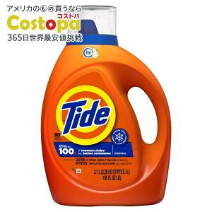 yAJEH}[giz^Ch t̐ IWi̍ 3.1L 80 iHEj@Ή Tide Laundry Detergent Liquid, Original Scent, 105 fl oz, 80 Loads, HE Compatible y񂹏izy