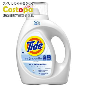 yAJEH}[giz^Ch t[WFg t̐ Eh^Cv 1.9L 48 Tide Free & Gentle Laundry Detergent Liquid, 63 fl oz, 48 Loads y񂹏izy킹Ĕ