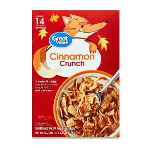 �O���[�g�o�����[ �V�i�����N�����` ���H�V���A�� 574g Great Value Cinnamon Crunch Breakfast Cereal, 20.25 oz �y�����񂹏��i�z
