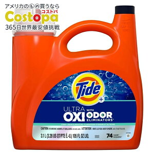 yAJEH}[giz^Ch Eg ILV t̐ Lz 3.1L 74 Tide Ultra OXI with Odor Eliminators Liquid Laundry Detergent, 74 Loads, 105 fl oz y񂹏izy킹Ĕ