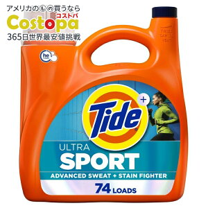 yAJEH}[giz^Ch Eg X|[c t̐ AhoXh EV~΍^Cv 3.1L 74 Tide Ultra Sport Liquid Laundry Detergent, Advanced Sweat + Stain Fighter, 74 Loads y