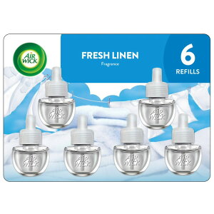 yAJEH}[gizGA[EBbN vOC FIC tB tbVl̍ 6 Air Wick Plug-In Scented Oil Air Freshener Warmer Refills, Fresh Linen, 6 Count y񂹏i