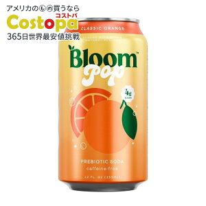 �u���[���j���[�g���V���� �|�b�v �v���o�C�I�e�B�N�X�\�[�_ �I�����W 355ml 1�{ Bloom Nutrition Pop Prebiotic Soda, Orange, 12 fl oz Can �y�����񂹏��i�z