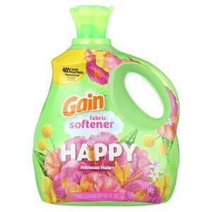 yAJEH}[gizQC t̏_ nbs[ nCrXJXt̍ 3L 151 Gain Liquid Fabric Softener and Conditioner, Happy, Hibiscus Hula Scent, 101 fl oz y񂹏izy킹Ĕ