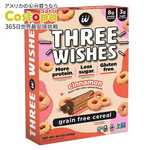 �X���[�E�B�b�V���Y �V�i���� �O���C���t���[�V���A�� Three Wishes Grain Free Cereal, Cinnamon, Gluten-Free �y�����񂹏��i�z