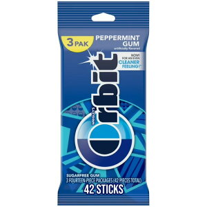 yAJEH}[gizI[rbg VK[t[K yp[~g 14×3pbN Orbit Peppermint Sugar Free Chewing Gum Travel Essentials - 3 Ct Pack y񂹏iz